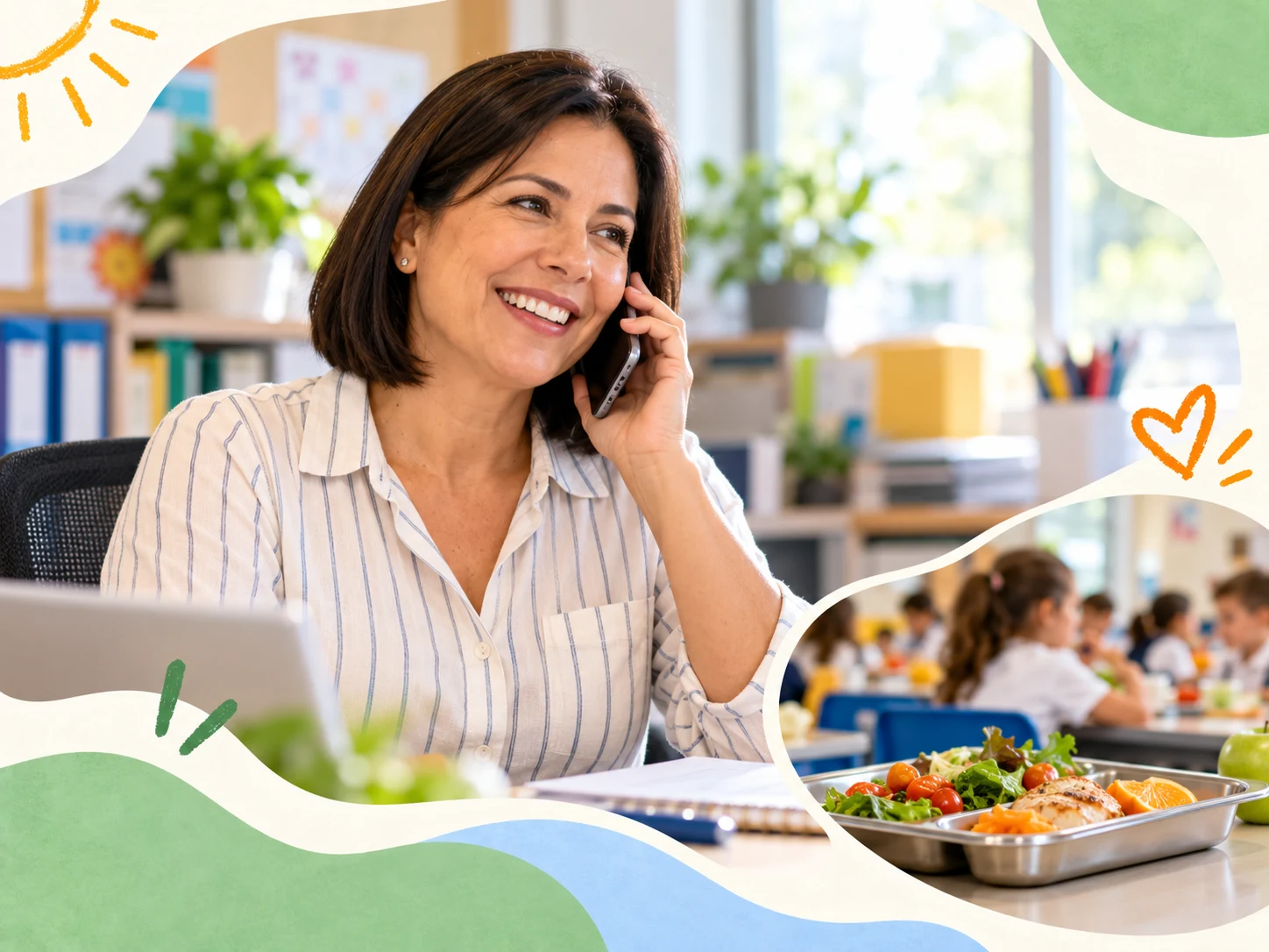 Coordinadora de un centro consulta sobre el servicio de comedor
